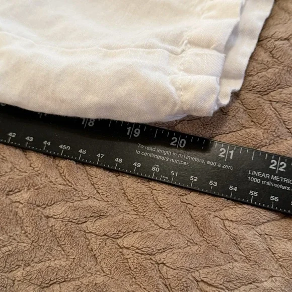 Lane Bryant Womens 22/24 Linen Blend Pants White Beach Coastal Resort Bohemian - Picture 7 of 10